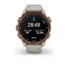 Garmin Tauchcomputer Descent™ Mk3i – 43 mm, goldfarbend mit Silikonarmband