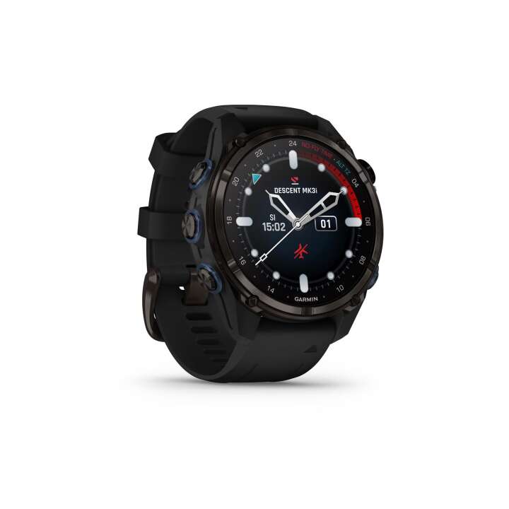 Garmin Tauchcomputer Descent™ Mk3i – 43 mm, schwarz mit Silikonarmband