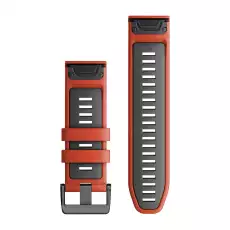Garmin Silikon QuickFit®-Armbänder Flammenrot/Graphit 26 mm