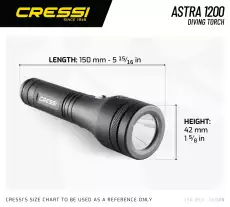 Cressi Astra 1200 – Lichtstarke Lampe für jeden Tauchgang
