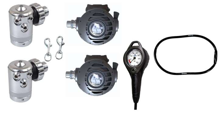 Apeks ATX 40 - DS 4 Cave TEC Kaltwasser Atemregler Komplettset