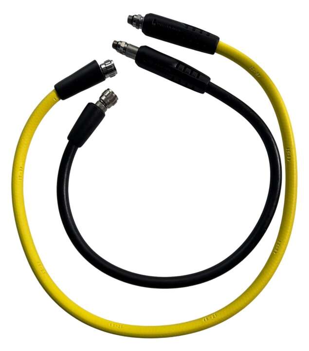 Scubapro Mitteldruckschlauch-Set Superflow, 3/8", schwarz 75cm + gelb 100cm