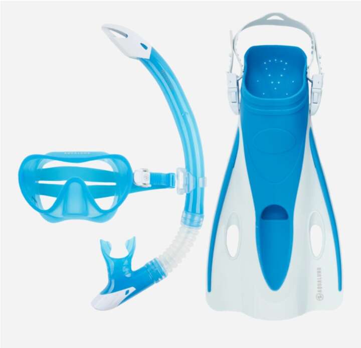 SALE: Aqua Lung Schnorchelset Nabul blau/weiß