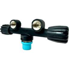 POL Twin Ventil, DIN Doppelventil 230 Bar breiter Abstand - Black Edition