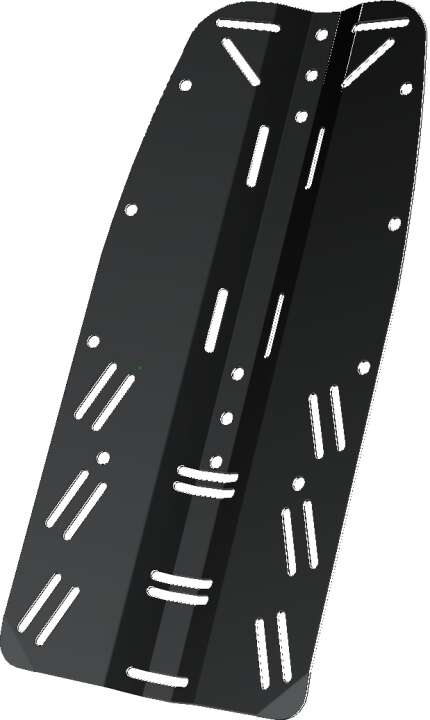 Upstream Alu-Backplate, extralang, 3 mm, Schwarz