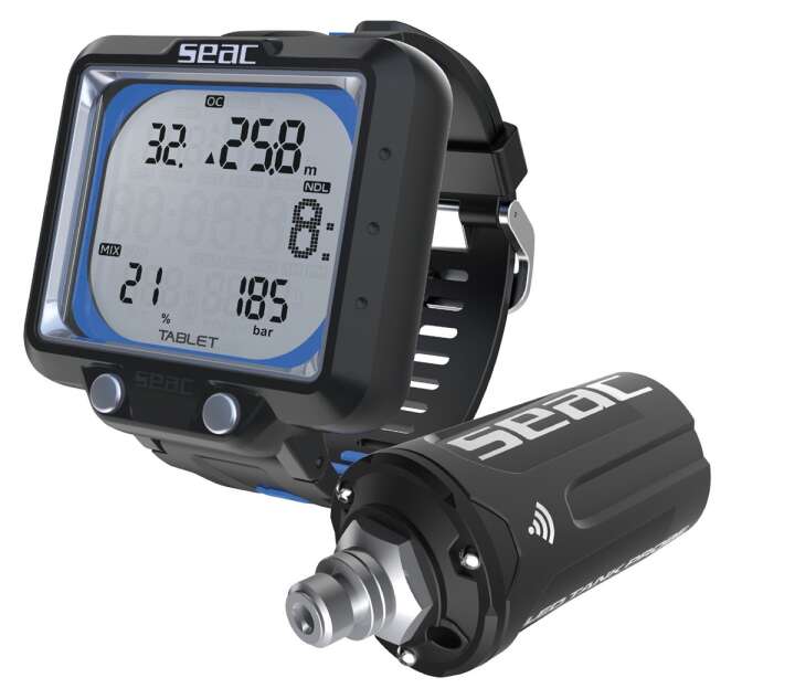 Seac Tauchcomputer Tablet mit Sender Schwarz/Blau