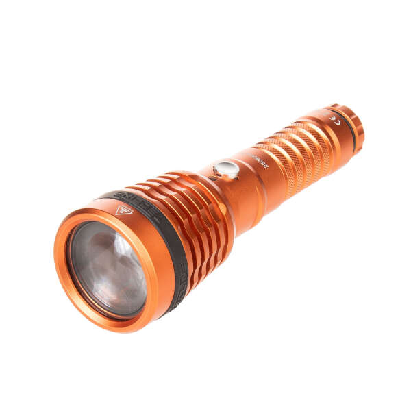 Tecline LED Tauchlampe Zoom orange – 1500 Lumen mit variablem Abstrahlwinkel