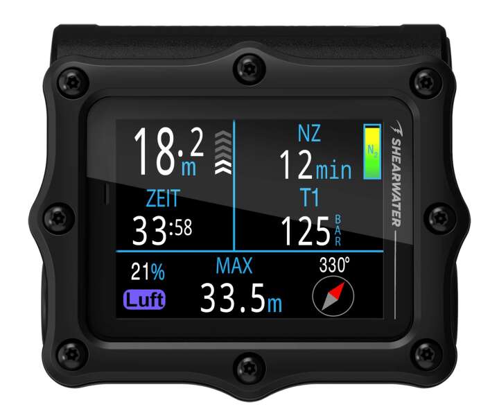Shearwater Perdix 3 Titan Black Diving Computer, Tauchcomputer