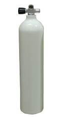 Stage Aluminium Sidemount Tauchflasche, Ventil Links, 5,7L 40cft Weiß
