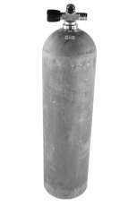 Stage Aluminium Sidemount Tauchflasche, Ventil Links, 80cft, 11,1L