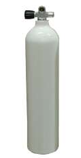 Stage Aluminium Sidemount Tauchflasche, Ventil Links, 80cft, 11,1L Weiß