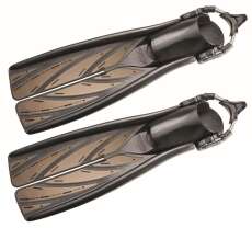 Atomic Splitfin Geräteflossen Smoke mit Springstraps